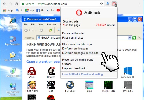 chrome adblock disable